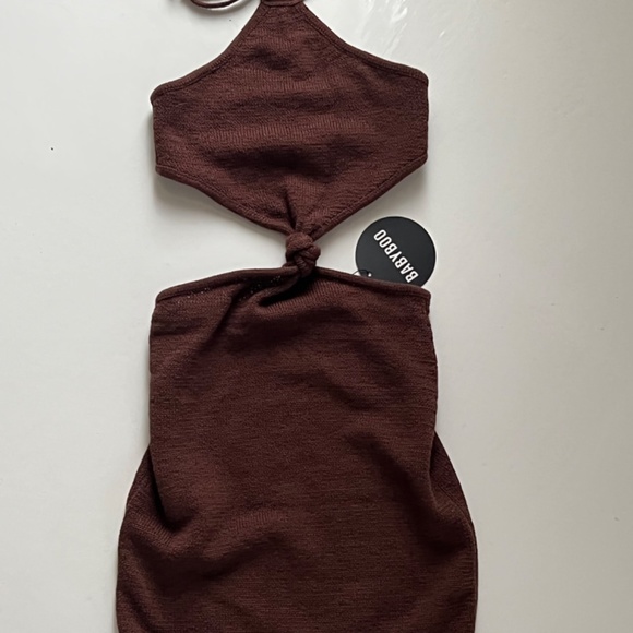 BABYBOO XS - MIMOSA MINI CHOCOLATE BROWN DRESS - Picture 4 of 5